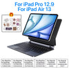 Magnetic wireless keyboard case with backlit trackpad for iPad Pro and Air models