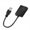 Black USB 3.0 to HDMI adapter cable for connecting a PC to a display.
