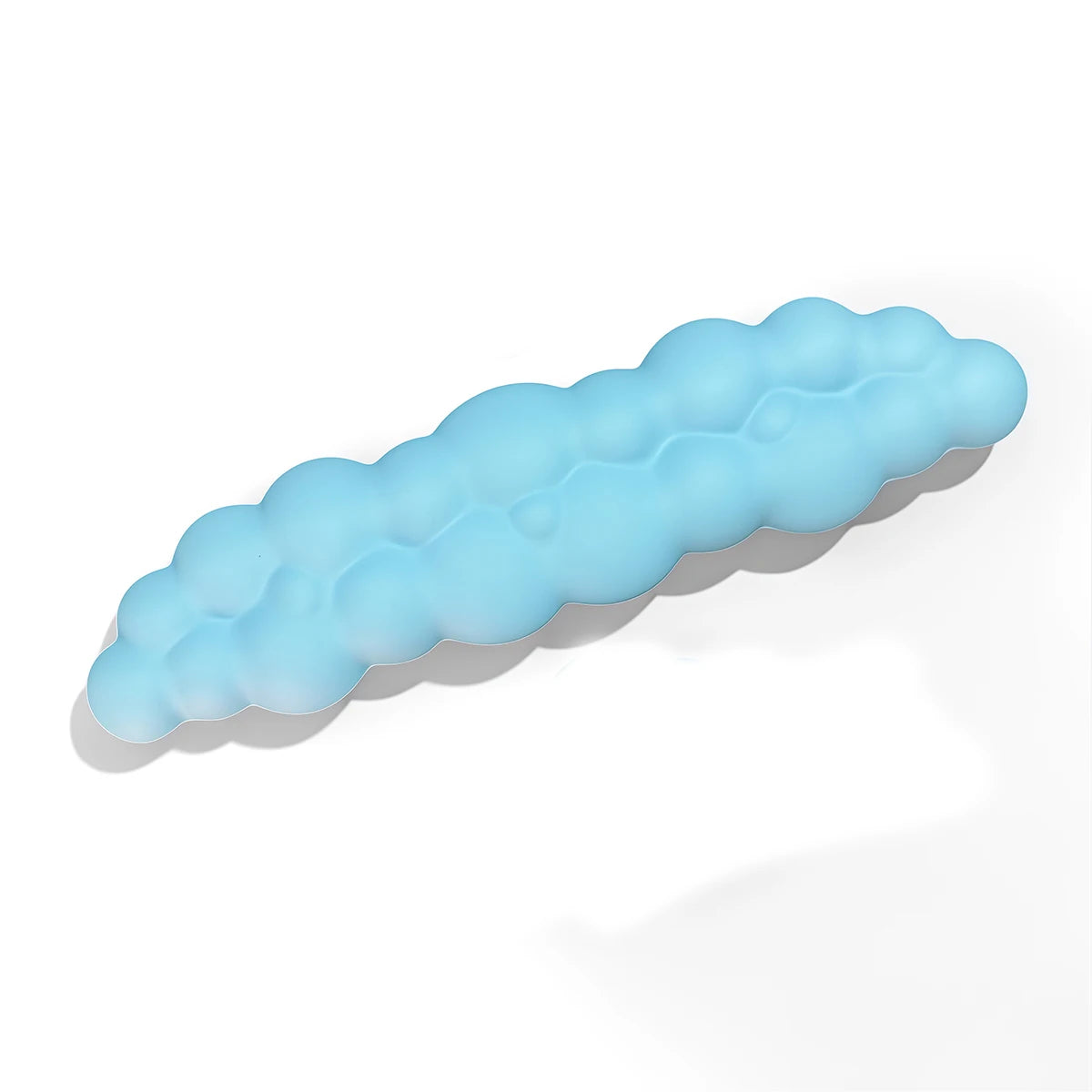 Light blue ergonomic memory foam wrist rest pad for desk and mouse