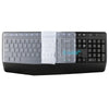 Silicone keyboard cover for a computer keyboard, showing the full layout and various keys.