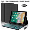 Black case and backlit keyboard and mouse for an iPad