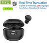 A black HTC AI translation device shown with an attached earbud.