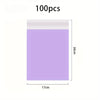 A rectangular purple waterproof self-adhesive courier mailer bag with a white top edge.