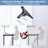 Black ergonomic design adjustable keyboard riser stand for protecting the neck and shoulders