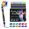 A set of 12 acrylic paint markers in various colors and a single marker shown for crafting
