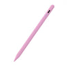 Un stylet capacitif rose de précision, présenté en diagonale sur un fond blanc.