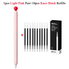 1 piece of light pink Kaco Black ink refill pen and 10 black refills from Kefill