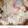 A collection of delicate floral and vintage patterned paper for DIY scrapbooking and journaling.