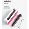 A black magnetic phone tripod is shown next to its user manual and accessories.