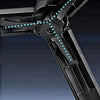 Close-up view of a black carbon-aluminum alloy pole used for a camera mount or similar device.