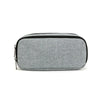 A gray aesthetic oxford pencil pouch designed for school and office use.