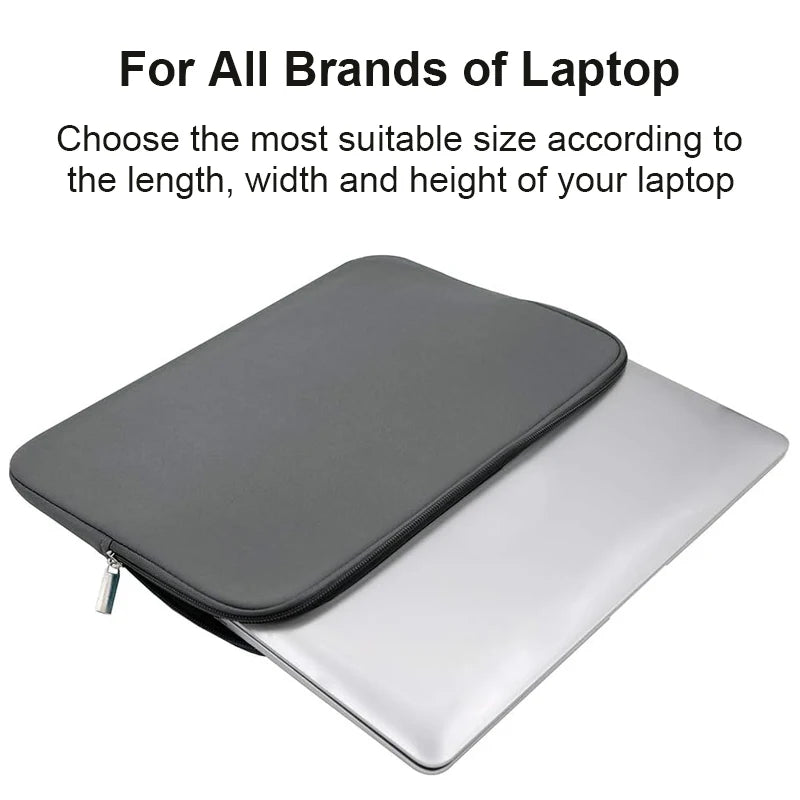 A gray protective sleeve for a silver laptop or tablet.