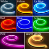 Una cuadrícula que muestra varios colores de tiras LED flexibles de neón, incluyendo blanco, amarillo, azul hielo, rojo, azul