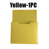 Yellow wall mount magnetic document file holder with a lid
