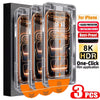 Three packs of Ultra-Clear Tempered Glass screen protectors for iPhone models with installation covers