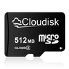 Black Cloudisk 512 MB Class 4 MicroSD memory card