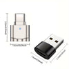 قارئ بطاقات USB-C/SD/Micro SD عالمي فضي معروض من زوايا متعددة