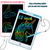 Zeichen-Tablet mit Stift und Anti-Verlust-Lanyard, featuring farbenfrohe Illustrationen eines Schmetterlings und Einhorns.