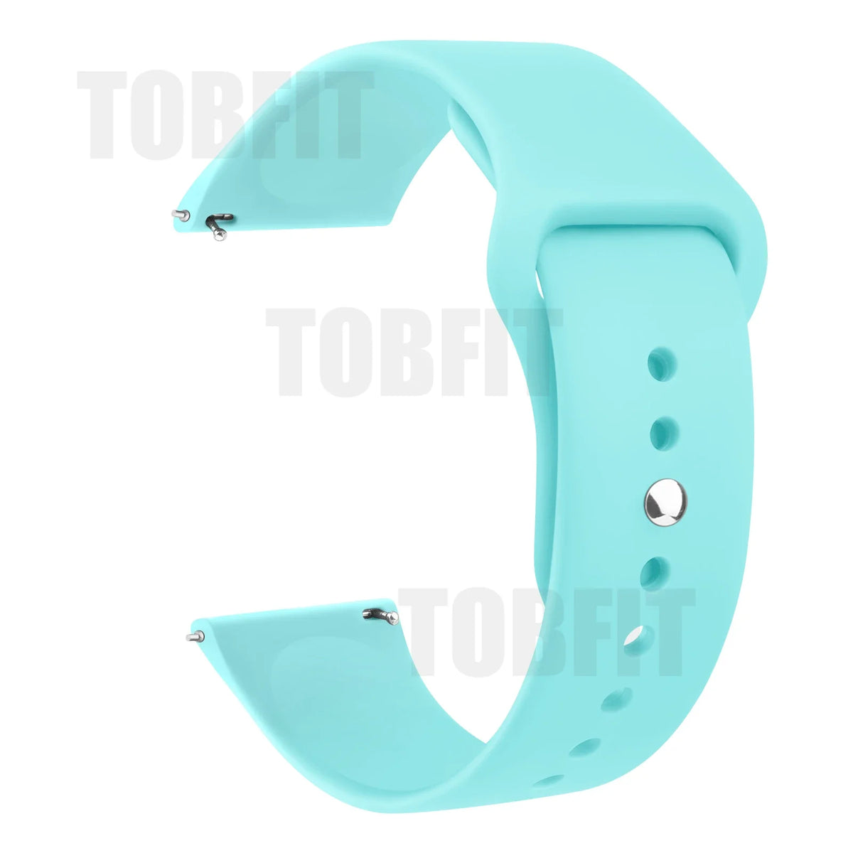 Helles blaues Silikon-Schnellverschluss-Armband für eine Smartwatch.