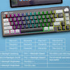 A compact 68-key RGB backlit wired keyboard with various function keys and media controls.
