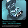 A silver wireless earbud charging case with a transparent lid showing the earbuds inside.