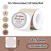 Rollo de etiquetas de 50x50mm para pedidos en color beige claro
