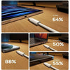 Various charging cables and adapters shown with percentage savings for different devices like iPad, MacBook, Switch.