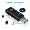 A black 2-in-1 USB 3.0 card reader device showing connections for SD and MicroSD cards.