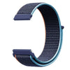 A close-up view of a purple nylon loop watch strap with a textured pattern.