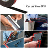 Close-up shots show heavy duty acrylic foam double sided tape being cut and applied to a car surface.