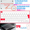 Ultra-thin TPU keyboard cover for MacBook Pro with a transparent silicone keycap and TPU case.