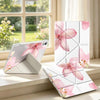 A set of elegant floral pen slot cases for tablets featuring pink and white flower designs.