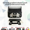 Black oil head gradient electric push shear professional blade and body part of a hair clipper.