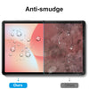 Anti-smudge dual screen protector set shown with a clear side-by-side comparison of the product and others