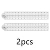 A set of two precision folding transparent rulers with millimeter markings.
