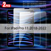 Two tempered glass screen protectors for iPad Pro 11 models from 2018 to 2022