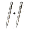 Two metallic brush pen markers shown side by side for art and craft projects