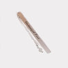 A thin, rectangular stainless steel bookmark with engraved text is shown against a light background.