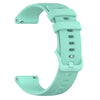 A light mint green silicone watch band for a smartwatch, shown from the side.
