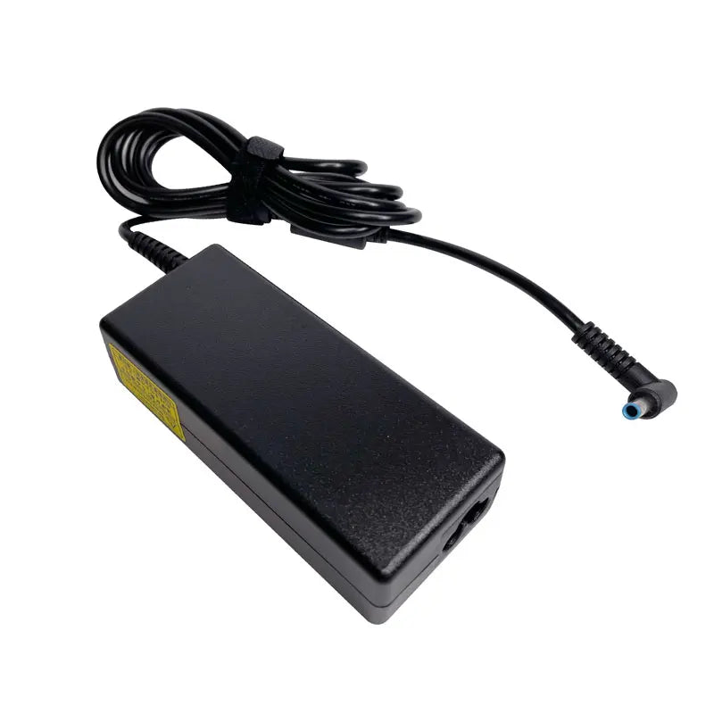 Black 65W AC adapter cable and power brick for HP laptops