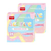 Box of GuangNa Brush Acrylic Markers in a pink and light blue color scheme for various surfaces