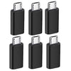 A set of black USB-C to Micro USB adapters for charging and data synchronization.