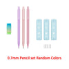 A set of 7 random colored 0.7mm mechanical pencils in pastel shades.