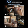 A montage showing a 3X costeffective 6.6ft charging cable used indoors and outdoors, in a bedroom, at work, and inside a car.