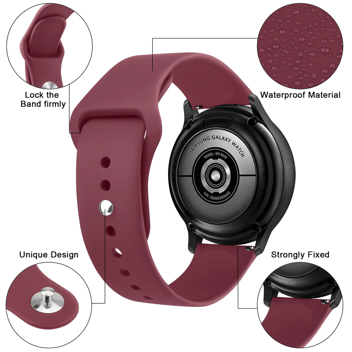 Maroonesilikonarmband und Armband mit verschiedenen Funktionen