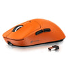 Orange Attack Shark wireless gaming mouse with a detachable USB receiver
