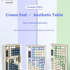 Three-mode keyboard series featuring a cream feel aesthetic table and multi-system switching features.