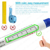 A precision waterproof marking pen is shown measuring a line on a surface with a ruler for easy measurement.