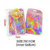 Iridescent self-sealing jewelry pouches with a lemon slice visible on the packaging.