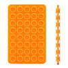Orange double-sided silicone suction cup phone mount with multiple holes for secure grip